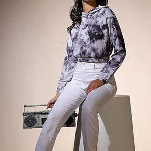 Haut court à capuche léger et à séchage rapide, doublé, décontracté, pour l'hiver, avec logo frontal, pour usage extérieur, personnalisable, à prix abordable - Product Image 4