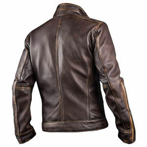 Vêtements pour hommes Vestes de moto à manches longues en cuir de haute qualité Vestes de moto en cuir à la mode pour hommes - Product Image 4