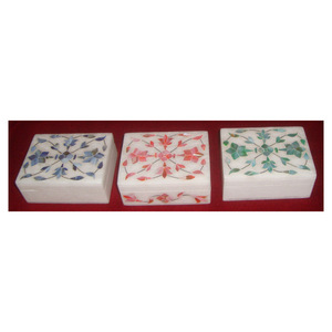 White Marble Box White Marble MOP Inlaid <b>Boxes</b> Precious <b>Mix</b> Mother of Pearl Jewelry <b>Boxes</b> Manufacturing and Exporter - Product Image 1