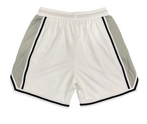 OEM personalizado respetuoso con el medio ambiente sólido malla de poliéster/algodón 2025 elegante hombres Fitness gimnasio pantalones cortos para correr cintura elástica personalizable - Product Image 2