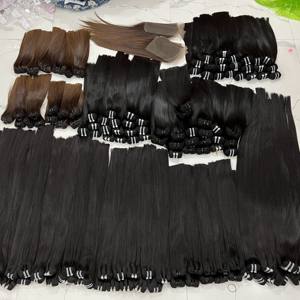 ผมต่อแบบเวอร์จินแท้จากผู้บริจาคคนเดียว สีดำธรรมชาติ เกรดเรมี่ แบบตรง ไม่ผ่านการดัดแปลง  ถักสองชั้น น้ำหนัก 100 กรัม สำหรับขายส่ง - Product Image 3