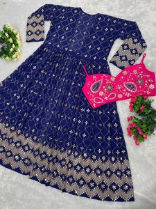 ชุดปาร์ตี้ใหม่ kinjal DAVE ปักเต็มรูปแบบงาน Koti กับเสื้อ - Product Image 4