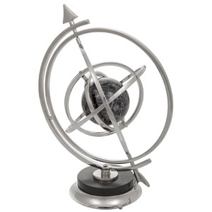Armillaire Argent Globe Décoratif Armillaire Sphère Vintage Style Monde Globe Modèle Décor À La Maison Bureau Ornement - Product Image 1