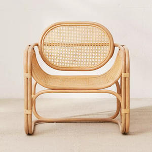 Sillas de Mimbre Natural Tejido a Mano para Decoración de Interiores, Sillas de Madera para Sala de Estar, Venta al Por Mayor - Product Image 1