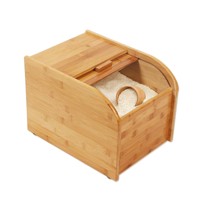 Distributeur de céréales en bambou de haute qualité au meilleur prix, grands contenants de stockage pour aliments secs, couleur personnalisée moderne, fabriqué au Vietnam