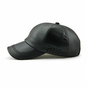 Casquettes de baseball en gros pour hommes, chapeaux décontractés d'extérieur, casquettes de sport réglables en cuir PU - Product Image 1