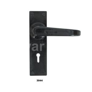 Poignée de porte de ferme noire de haute qualité avec serrure à clé poignée de porte élégante pour maison hôtel Villa décor de salle de bain - Product Image 4