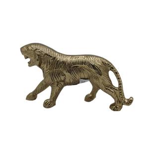 Sculptures de tigre Figurines abstraites en aluminium doré fini maison décorative pour la maison salon décor Sculpture de bureau - Product Image 1