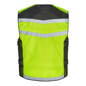 2023 gilet réfléchissant maille crochet boucle gilet de sécurité gilet de travail Hi Vis noir réfléchissant OEM gilet personnalisé - Product Image 4