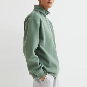 Polaire coupe ajustée de grande taille pour hommes, manches longues, confortable, couleur unie, hiver, chaud, tissage tricoté, anti-rétrécissement, avec logo personnalisé - Product Image 3