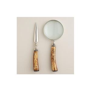 Loupe en aluminium et ouvre-lettres avec support pour le bureau et la maison Bureau Design antique Coffrets cadeaux - Product Image 4