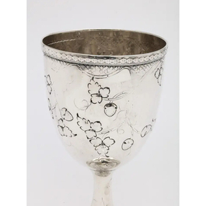 Copa de champán de latón real, diseño Floral, copa para servir vino de Color plateado para el hogar, de Hotel Bar, Copas de Metal de alta calidad - Product Image 3