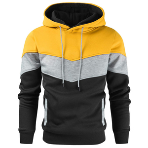 Sweat-shirt pour homme personnalisé en gros, coton décontracté, coton lourd, uni, bicolore, couleur contrastée, sweat-shirt basique d'hiver, impression numérique - Product Image 1