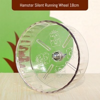 Roue d'exercice pour hamster en cristal transparent à rotation fluide, réduction du bruit, design antidérapant et sûr, idéale pour le jeu quotidien