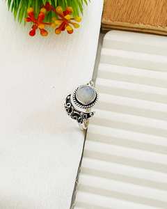 แหวนพระจันทร์เสี้ยวพระจันทร์เสี้ยวแหวนเงินแท้เปิดดวงจันทร์สำหรับผู้หญิงทำด้วยมือเครื่องประดับมินิมอลหรูหราของขวัญอีสเตอร์สำหรับ - Product Image 4