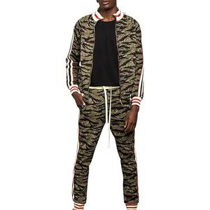 Ensemble de survêtement d'hiver pour homme en coton biologique, fermeture éclair, respirant, léger, polaire, à capuche, jogging, décontracté, athlétique - Product Image 3