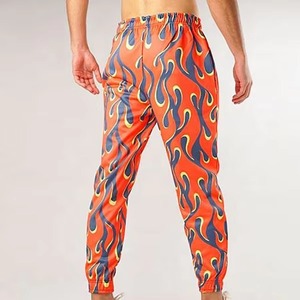 Men's Wear Sublimation Sport Wear Tapered Slim Fit Custom Logo Sweatpants Printed <b>Stacked</b> Men's Pants Washed Trouser - Product Image 2