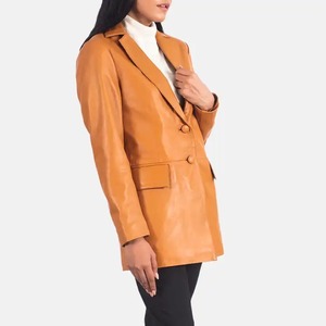 Chaqueta de cuero negro para mujer, chaqueta de Invierno Estándar de alta calidad para mujer, diseños personalizados teñidos lisos, chaquetas con cierre de cremallera - Product Image 6