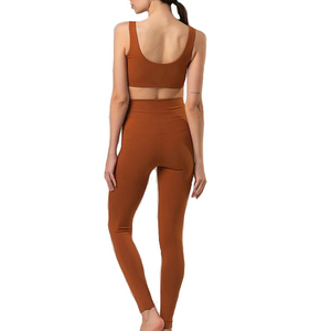 Vêtements de fitness femmes vêtements de yoga femmes en plein air ensembles sans couture blanc Sport Legging et soutien-gorge Yoga ensemble prix bon marché - Product Image 2