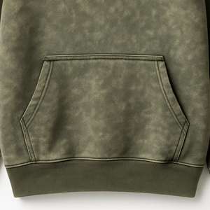 เสื้อฮู้ดดี้โอเวอร์ไซส์ผ้าหนาคุณภาพสูง ล้างสีแล้ว ทรงหลวม สกรีนโลโก้ได้ตามต้องการ สำหรับผู้ชายและผู้หญิง - Product Image 2