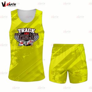 Ensemble d'uniformes d'athlétisme 100% polyester personnalisés unisexe Uniforme de piste de marathon sublimé à séchage rapide pour les sports d'été - Product Image 4