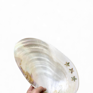 Assiette en nacre pour la vaisselle, le service de desserts et la décoration de la maison, fabriquée au Vietnam - Product Image 2