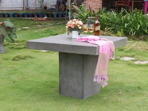 Moderno cuadrado elegante mesa de comedor conjunto de hormigón de alta calidad muebles de interior y exterior - Product Image 2