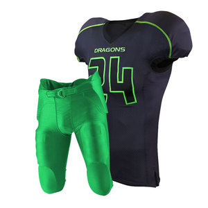 Ensemble de maillot de football américain unisexe respirant, antibactérien, 100% polyester, couleur unie, pour adultes, taille plus, sport - Product Image 6