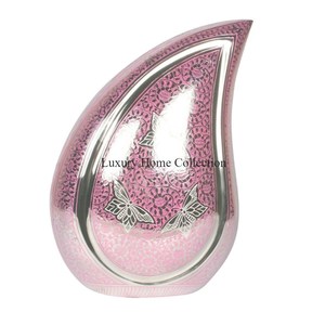 ทรงหยดน้ำตาเนื้อเมฆสีแดงมีสีเงินดีไซน์แฟนซีทันสมัยโลหะเงางามที่เก็บขี้เถ้า - Product Image 4