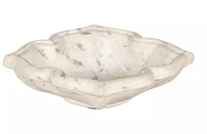 Design de base unique Bol en marbre blanc italien Vintage Hot Selling Luxury Tabletop Decorative Servant Logo personnalisé pour la maison Hôtel - Product Image 4