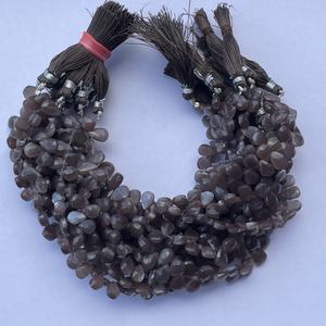 6mm 8mm 10mm Naturel Brun Chocolat Pierre De Lune Pierres Poire Forme À Facettes Briolette Perles Bijoux Colliers Bracelets DIY En Ligne - Product Image 1