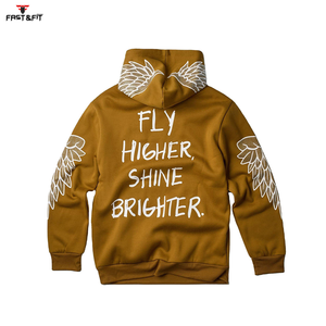 Vente en gros de sweats à capuche en molleton 100% coton pour hommes, brodés, style streetwear d'hiver, avec strass, logo personnalisé, unisexe, thermiques - Product Image 6