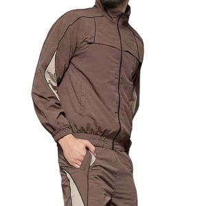 2-Piece windbreaker trouser <b>jacket</b> set windbreaker and beige cut sew anorak custom long sleeve color blocking nylon outdoor - Product Image 6