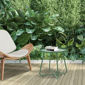 Mesa de centro redonda de metal portátil sostenible para muebles de sala de estar - Product Image 1