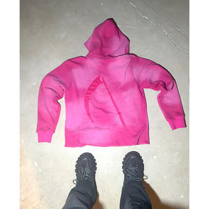 Conjunto de chándal de lana rosa para hombre, Sudadera con capucha y pantalones de Jogger impresos personalizados, último diseño de segador, traje de calle de dos piezas - Product Image 2