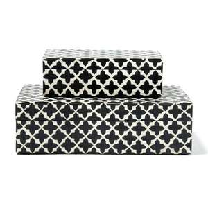 Boîte en bois indienne Accent pour décor de table Stripe Bone Handmade Box Trending aux États-Unis d'Amérique dans le style américain - Product Image 4