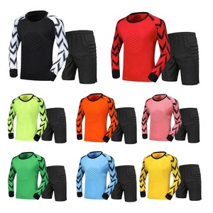 Enfants Garçons Football Gardien Tenue Football Basketball Jeu Formation Uniforme À Manches Longues Doux Rembourré Top avec Short Sportswear - Product Image 5