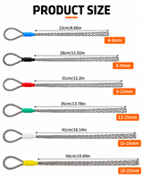 Lot de 6 Grips de tirage de câbles souples en maille métallique pour l'installation de fils électriques