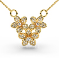 Collier élégant en argent sterling 925 vintage avec diamant rose Panache cultivé en laboratoire certifié IGI, Inde |   Pendentif coloré unisexe