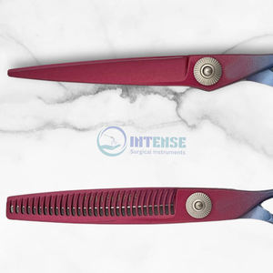 Ensemble de ciseaux à cheveux professionnels en acier inoxydable 440C avec revêtement en titane, ciseaux de coupe et de texturation, outils de salon - Product Image 3