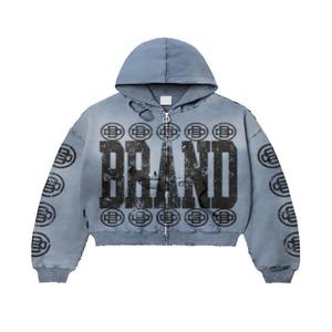 Sweat à capuche surdimensionné de haute qualité 100% coton pour hommes, sweat à capuche brodé sérigraphié, dessin animé, doublure ODM, vente en gros - Product Image 6