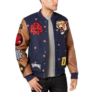 เสื้อแจ็กเก็ตคอปกตั้งสำหรับผู้ชายผ้าคอตตอนพิมพ์โลโก้งานตามสั่ง - Product Image 1