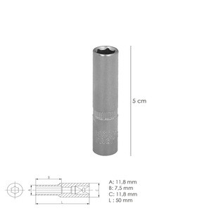 Chiave a Bussola Esagonale Lunga 1/4" 8 mm - Product Image 2