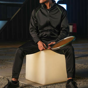 Simple <b>Black</b> Color Made 100% Cotton <b>Fabric</b> With Custom Logo And Size Winbaraker Top Quality Made Men Tracksuits - Product Image 2