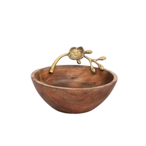 Ensaladera de madera moderna hecha a mano hermosa pieza central acento de hoja de plata para mesa de comedor uso en la cocina para uso doméstico en el Hotel - Product Image 3