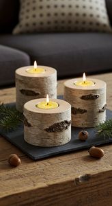 Bougeoirs en bois - Product Image 3