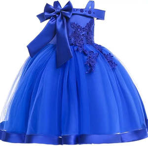 Vestido de Princesa con Bordado para Niñas, Vestido Formal con Lazo Estampado y Decoración de Volantes para Fiestas y Bodas - Product Image 6