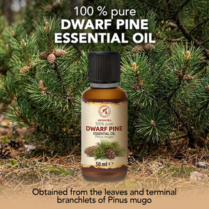 Aromatika Aceite Esencial 100% Puro de Agujas de Pino Enano y Hoja de Pinus Mugo 5ml/10ml/50ml Aromaterapia Natural Destilado al Vapor - Product Image 1