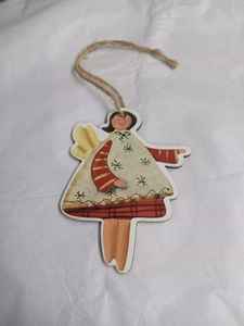 เครื่องตกแต่งทำจากไม้ต้นคริสต์มาสของตกแต่งบ้านสำนักงานเครื่องลายครามรูปดาวคริสต์มาสงานฝีมือ - Product Image 6