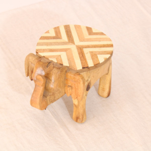 Thủ công bằng gỗ voi Phân | Trang trí đa năng xương Inlay giao diện điều khiển bảng gỗ ghế nhỏ cho trẻ em & người lớn trang trí nội thất - Product Image 4